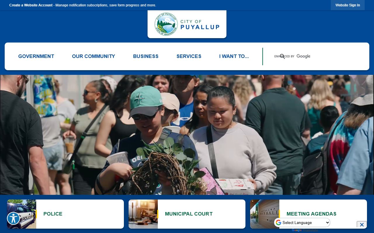 Puyallup Washington police blotter City of Puyallup website