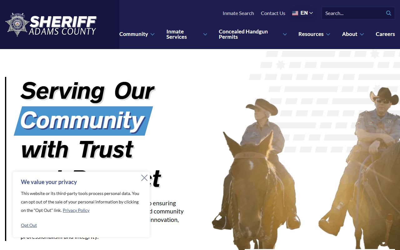 Adams County police blotter records - Sheriff's Office website