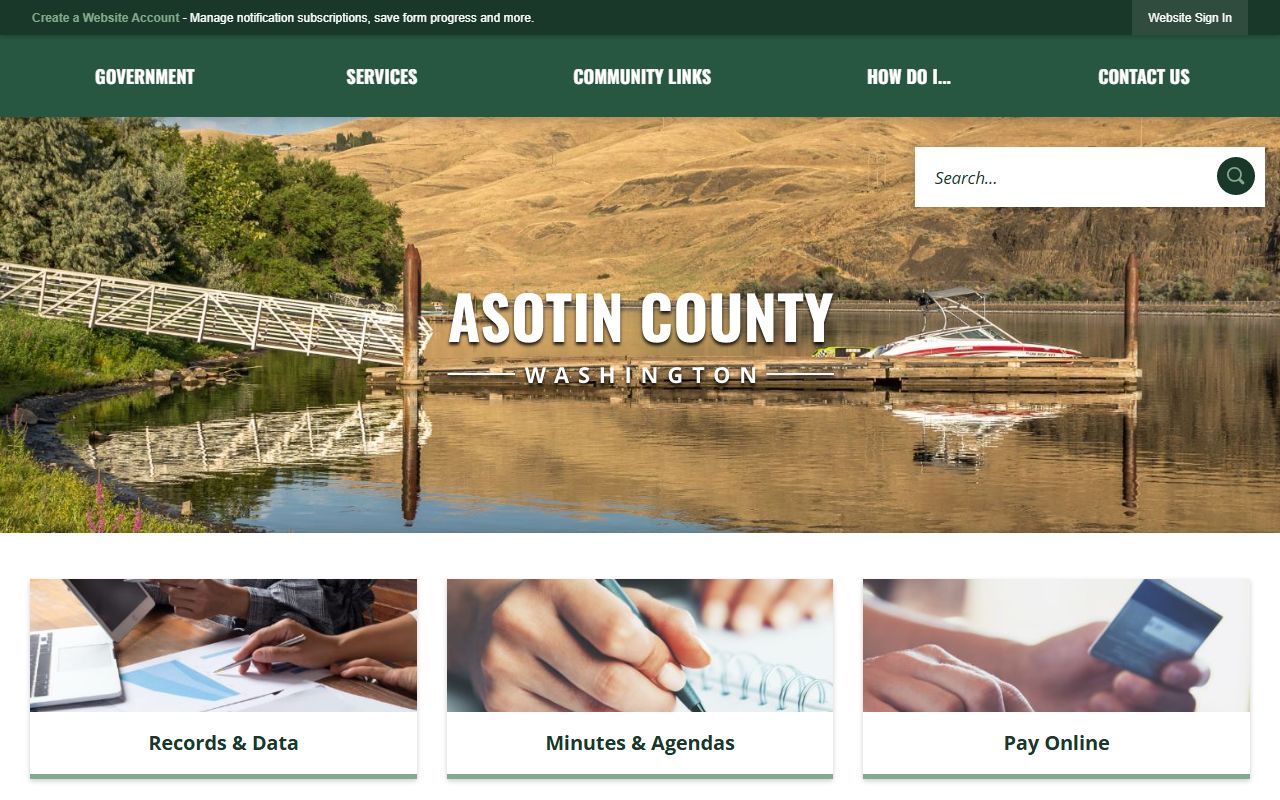 Asotin County police blotter and public records - county government website