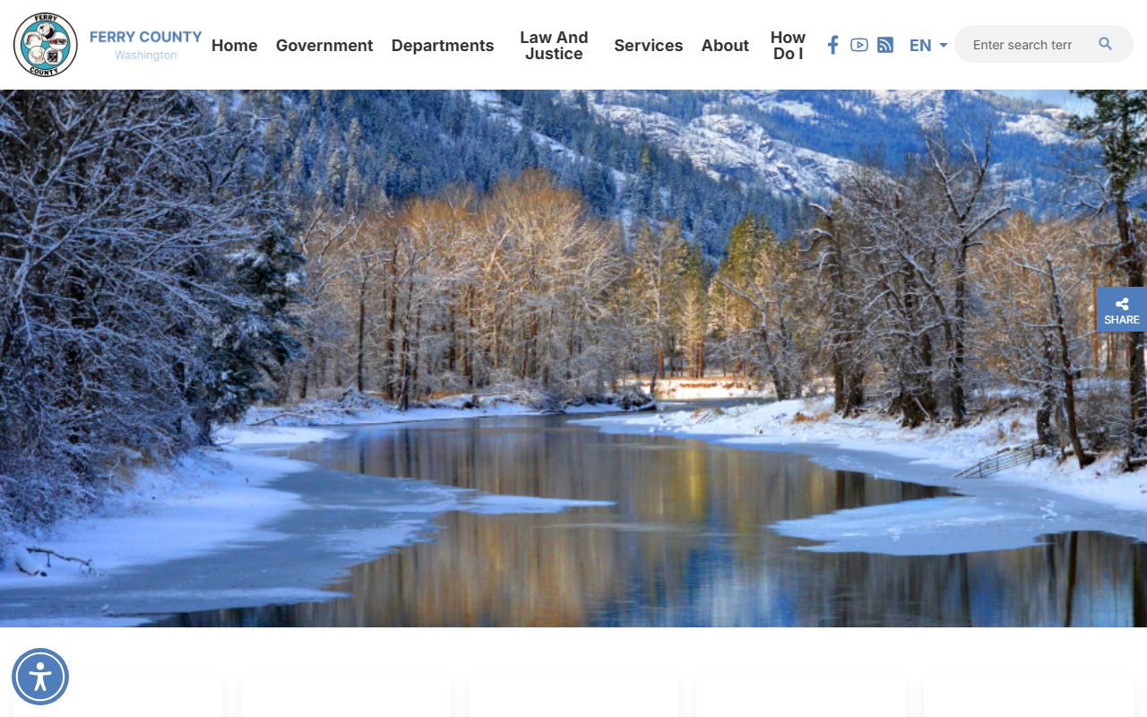 Ferry County main government website for public records and police blotter access