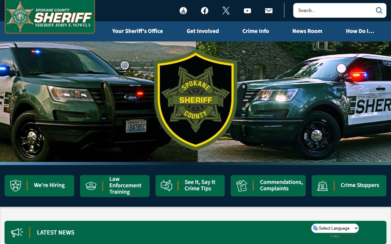 Spokane County police blotter - Sheriff's Office website