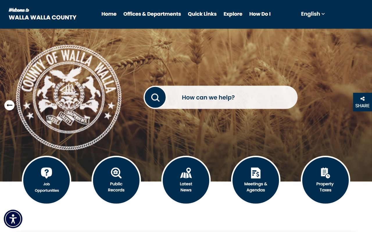 Walla Walla County police blotter - county website with Sheriff and public records access